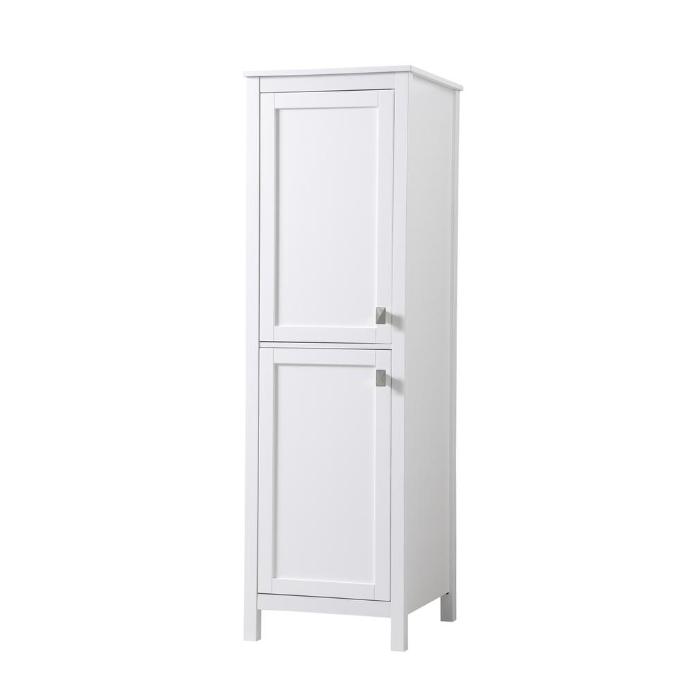 20 Inch Wide Bathroom Linen Storage Freestanding Cabinet In White. Picture 2