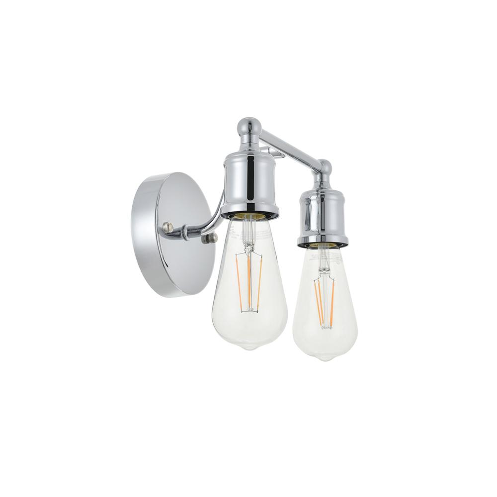 Serif 2 light chrome Wall Sconce. Picture 7