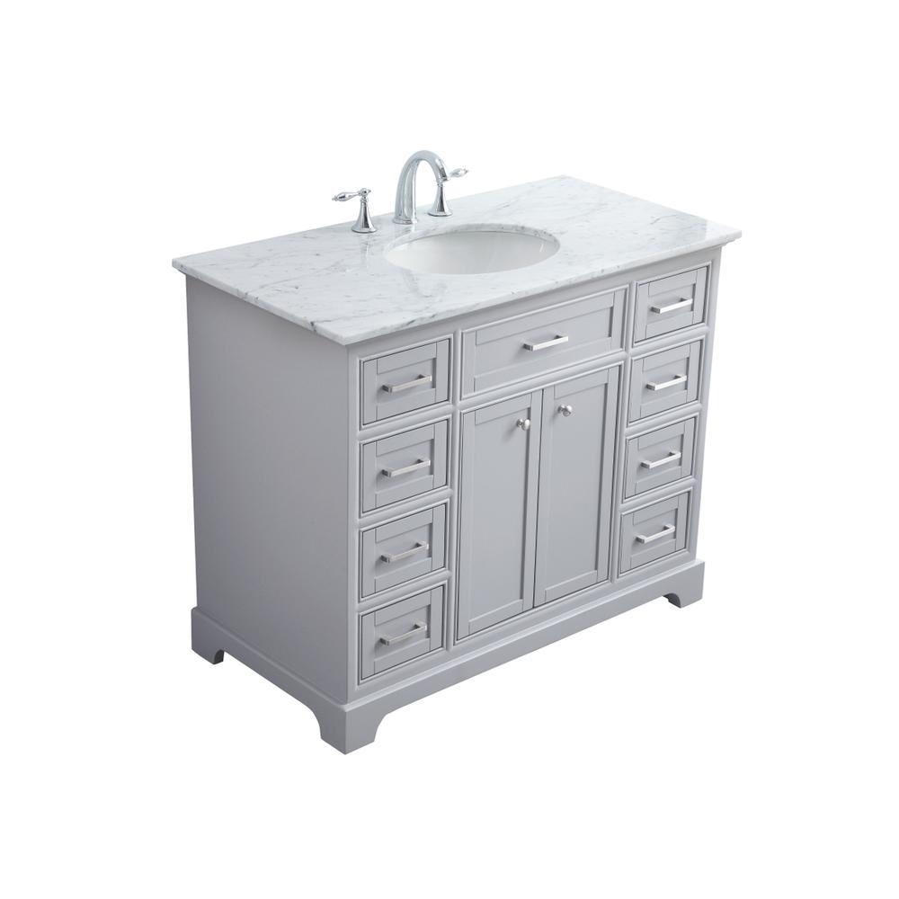 42 in. Single Bathroom Vanity set in light grey. Picture 11