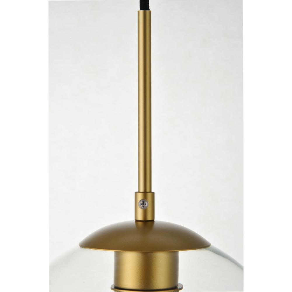 Baxter 1 Light Brass Pendant With Clear Glass. Picture 5