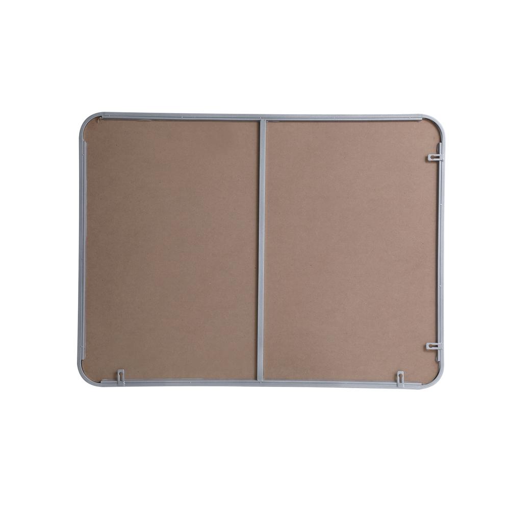 Soft corner metal rectangular mirror 27x36 inch in Silver. Picture 8