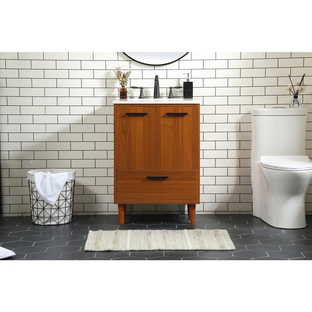 24 inch bathroom vanity in Teak. Picture 14