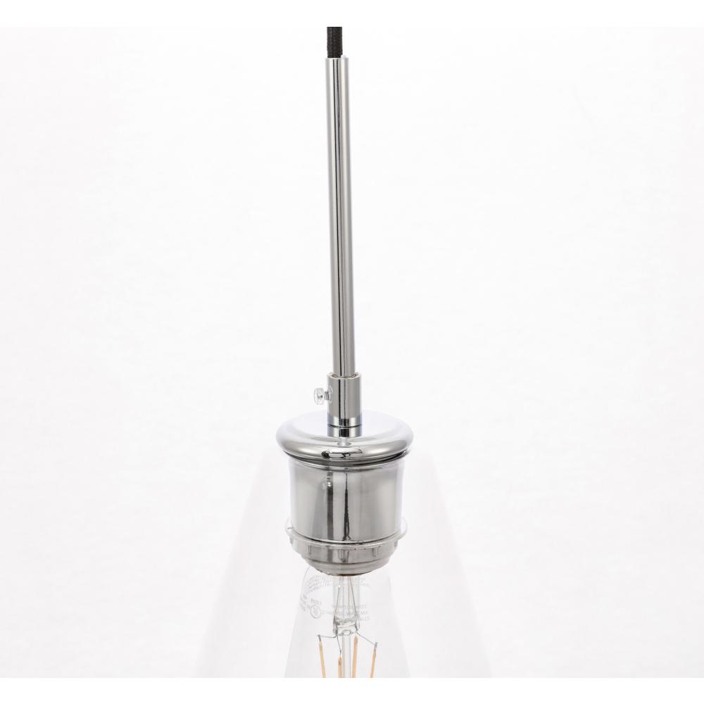 Gene 1 light Chrome and Clear glass pendant. Picture 12