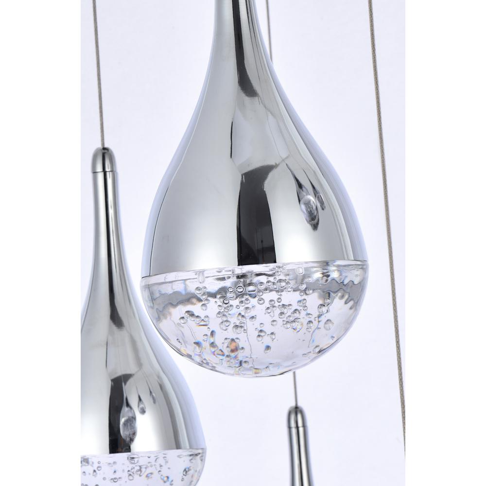 Amherst 42 inch LED chandelier in chrome. Picture 5