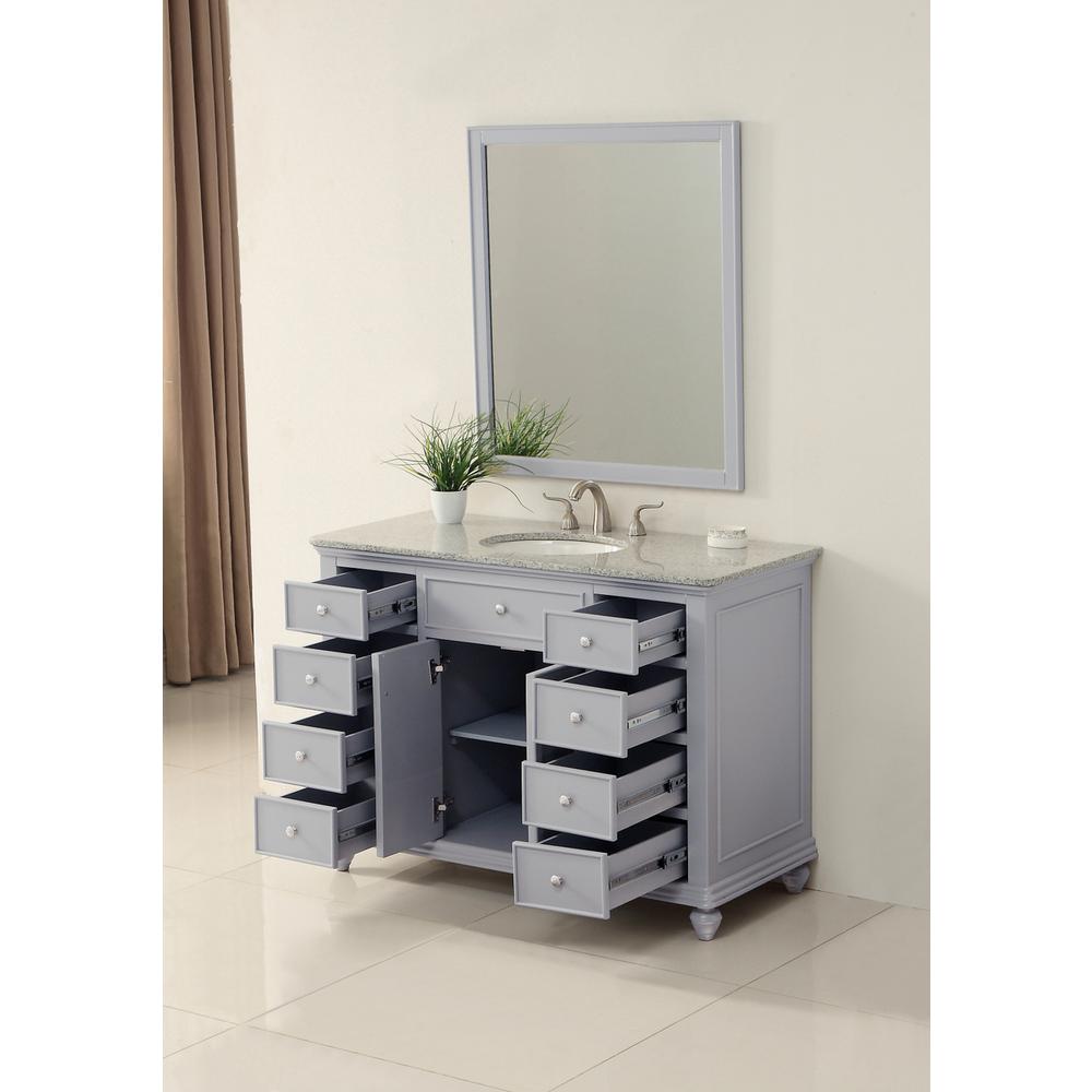 48 In. Single Bathroom Vanity Set In Light Grey. Picture 9