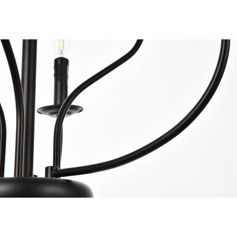 Westley 6 lights pendant in black. Picture 5