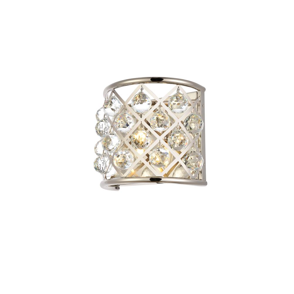 Madison 1 light polished Nickel Wall Sconce Clear Royal Cut Crystal. Picture 2
