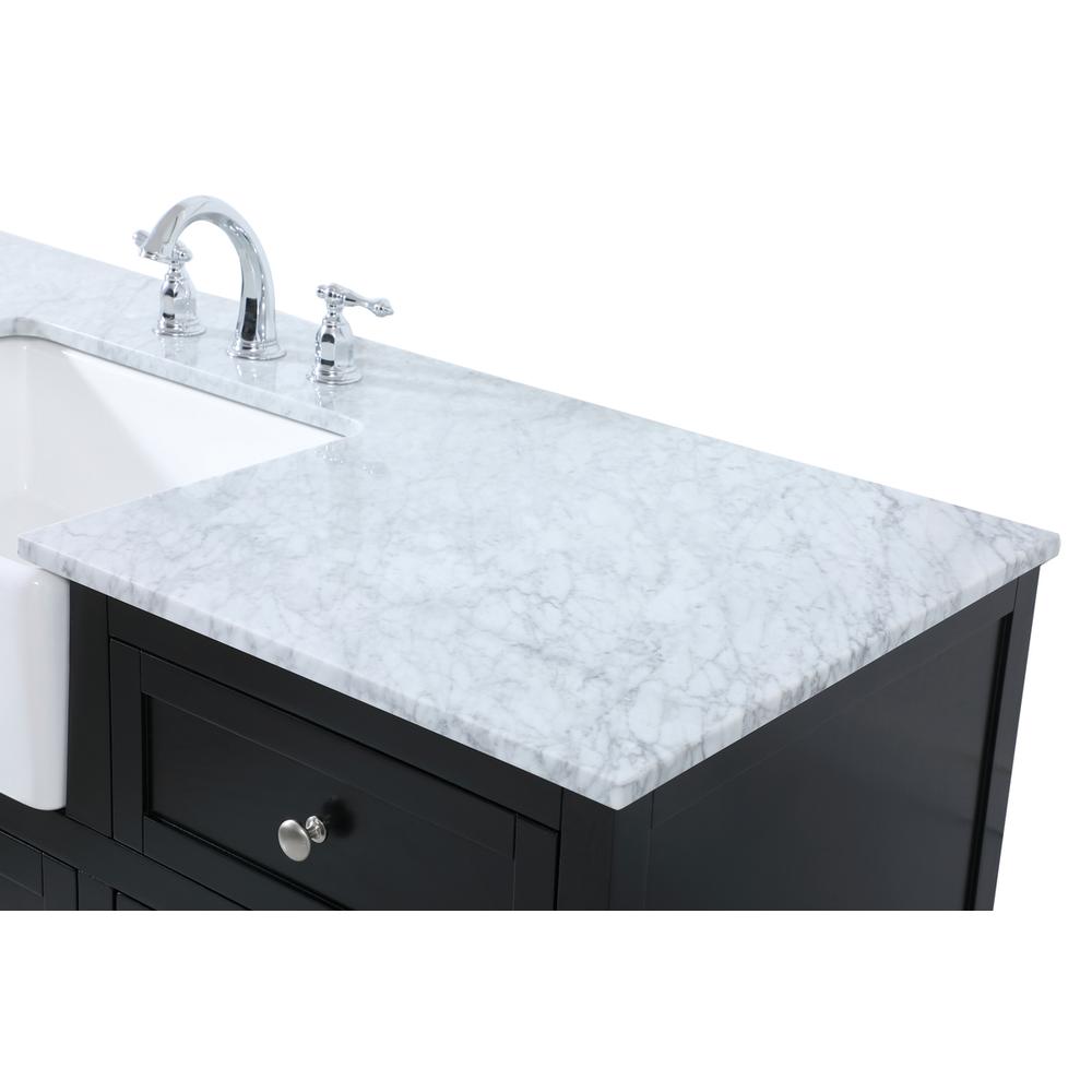 60 inch Single bathroom vanity in black. Picture 11