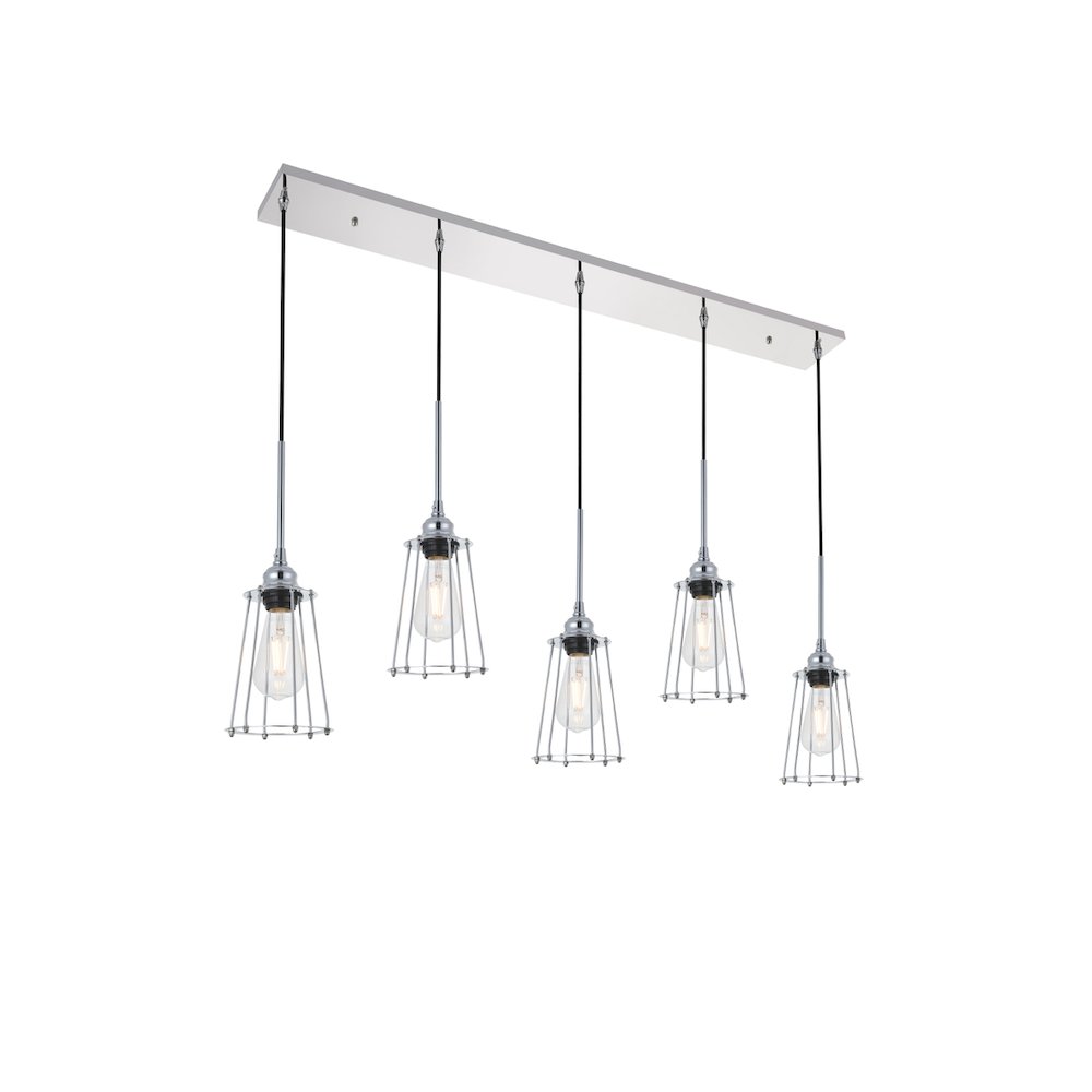 Auspice 5 Light Chrome Pendant. Picture 7