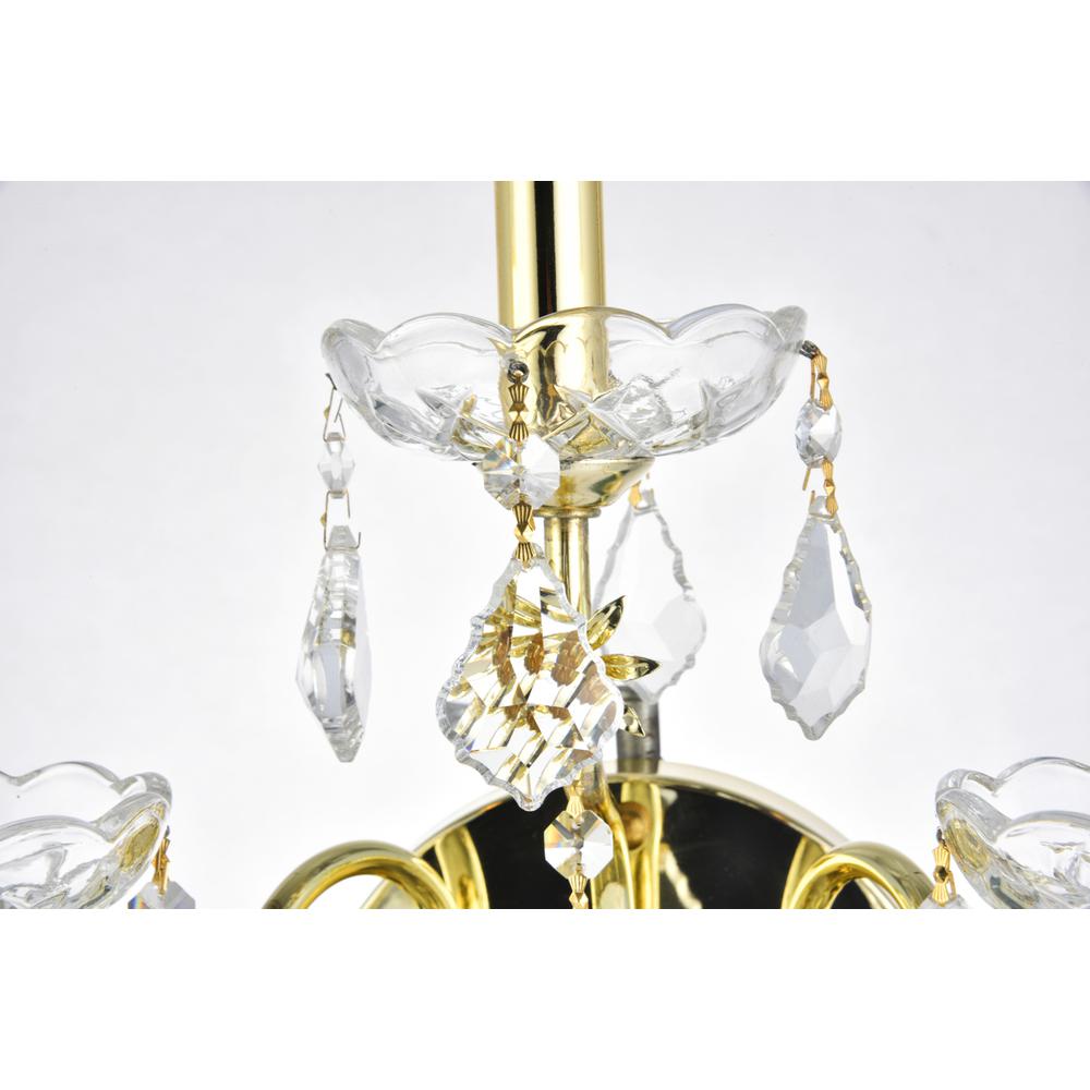 St. Francis 3 light Gold Wall Sconce Clear Royal Cut Crystal. Picture 3