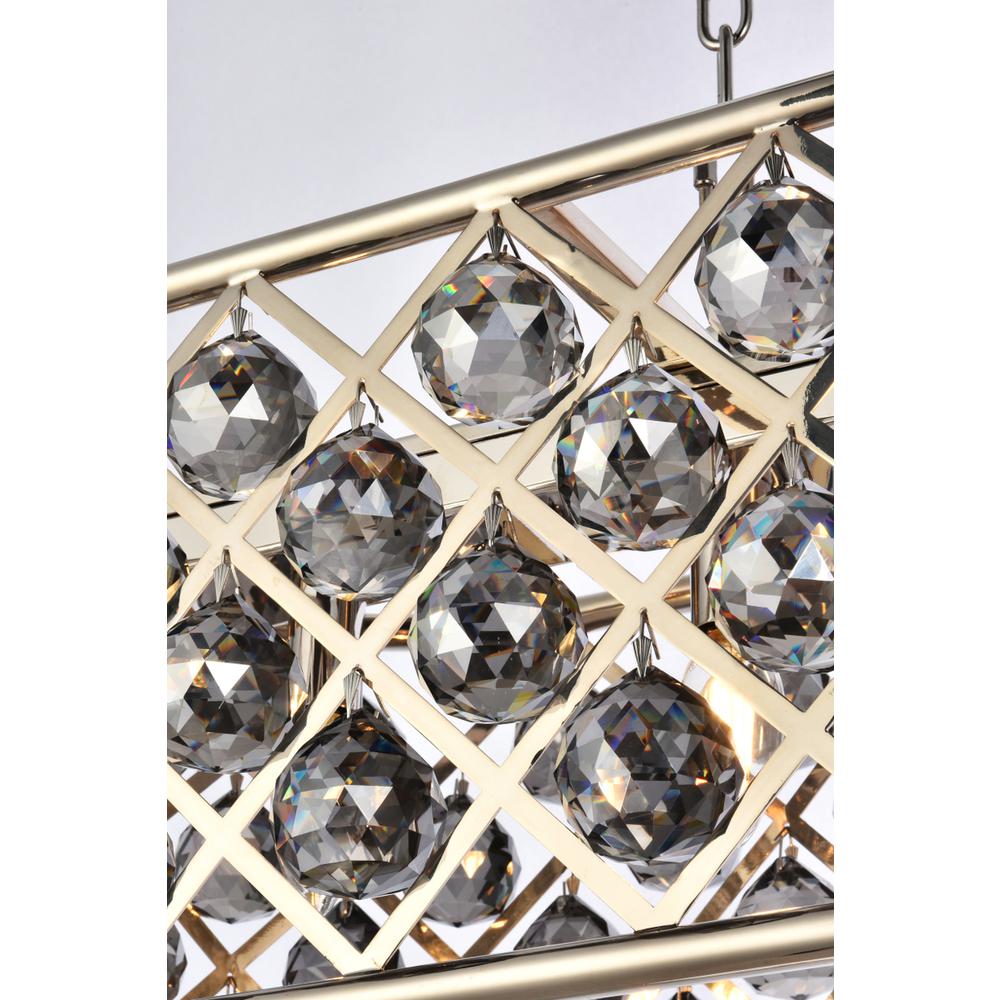 Madison 7 light polished Nickel Chandelier Silver Shade (Grey) Royal Cut Crystal. Picture 3