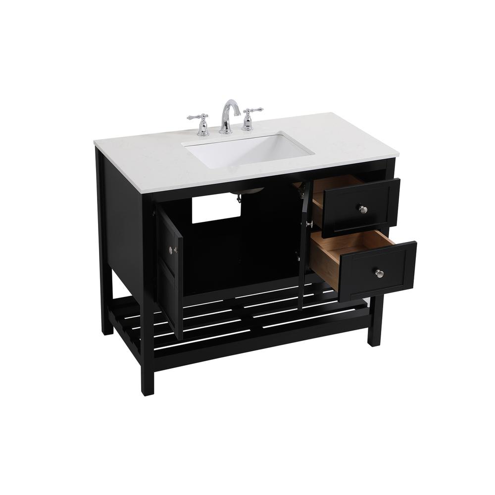 42 inch Single Bathroom Vanity in Black. Picture 8