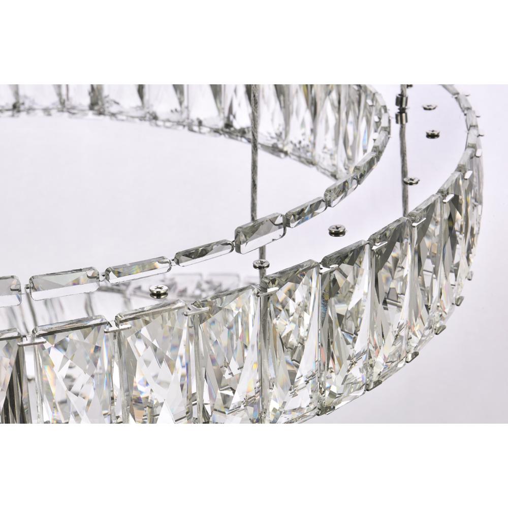 Monroe 40 inch LED seven ring chandelier in chrome. Picture 5