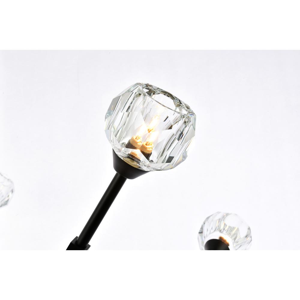 Zayne 8 Light Pendant in Black. Picture 3