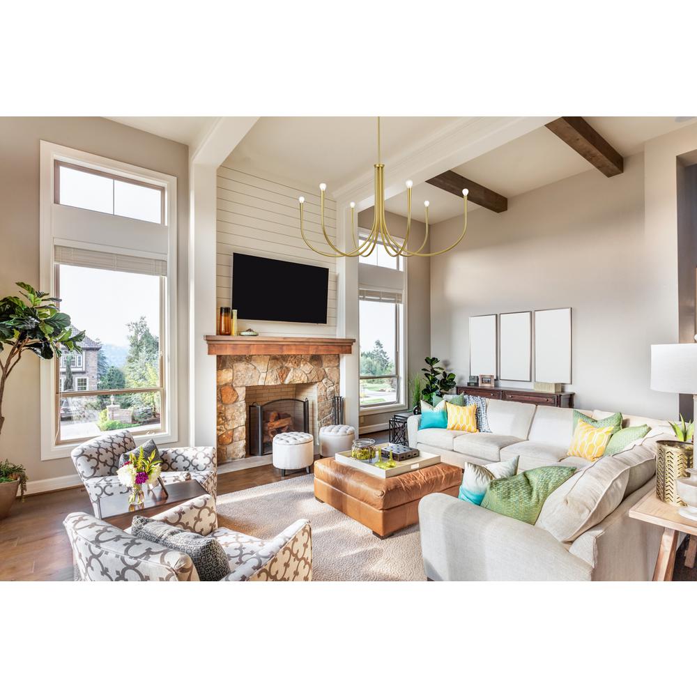 Layne 50 inch chandelier in Brass. Picture 7