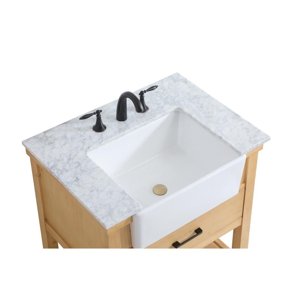 30 inch Single bathroom vanity in natural wood. Picture 10
