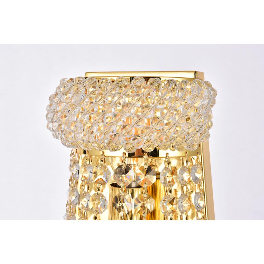 Primo 4 light Gold Wall Sconce Clear Royal Cut Crystal. Picture 4