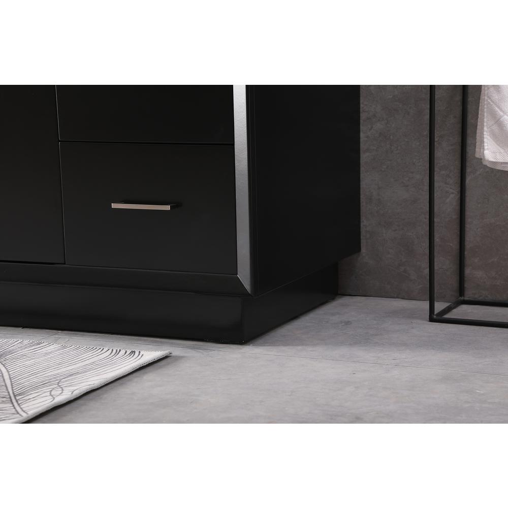 60 Inch SIngle Bathroom Vanity In Black. Picture 6