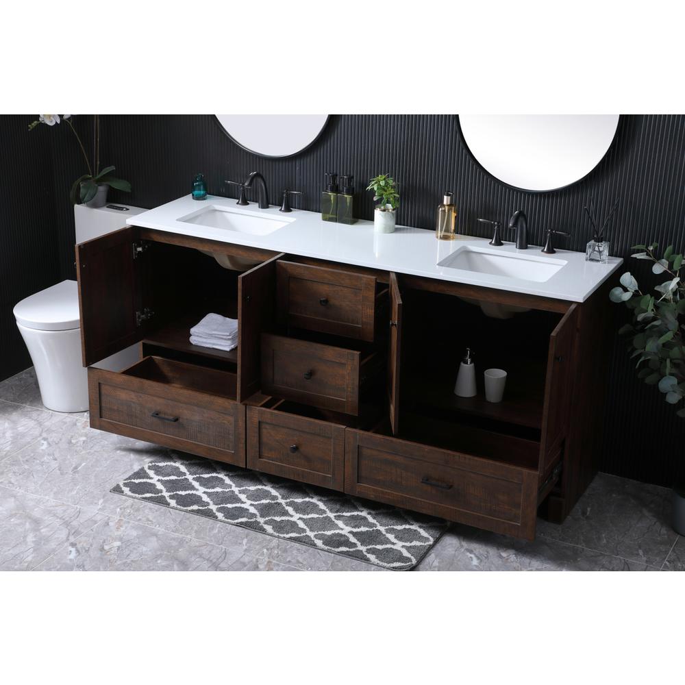 72 Inch Double Bathroom Vanity In Expresso. Picture 3