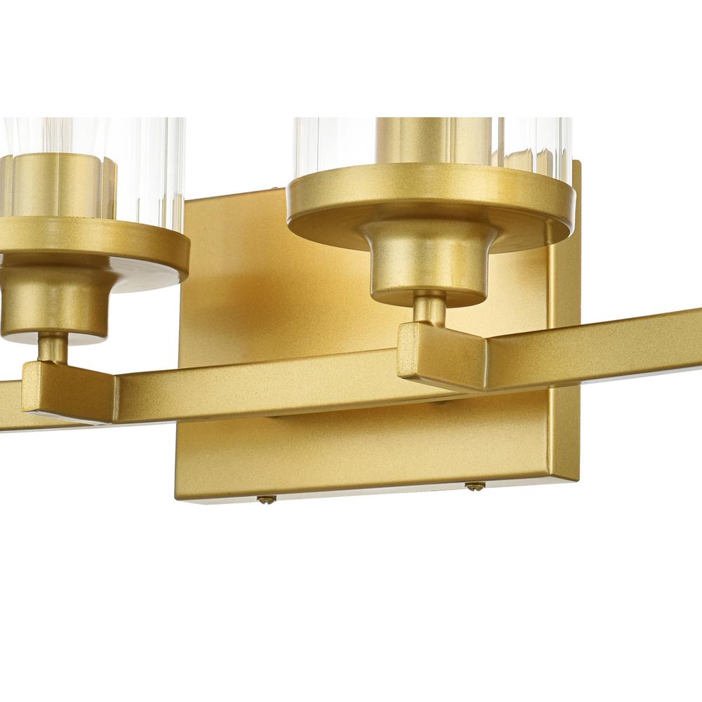 Saanvi 4 light Brass and Clear Bath Sconce. Picture 5