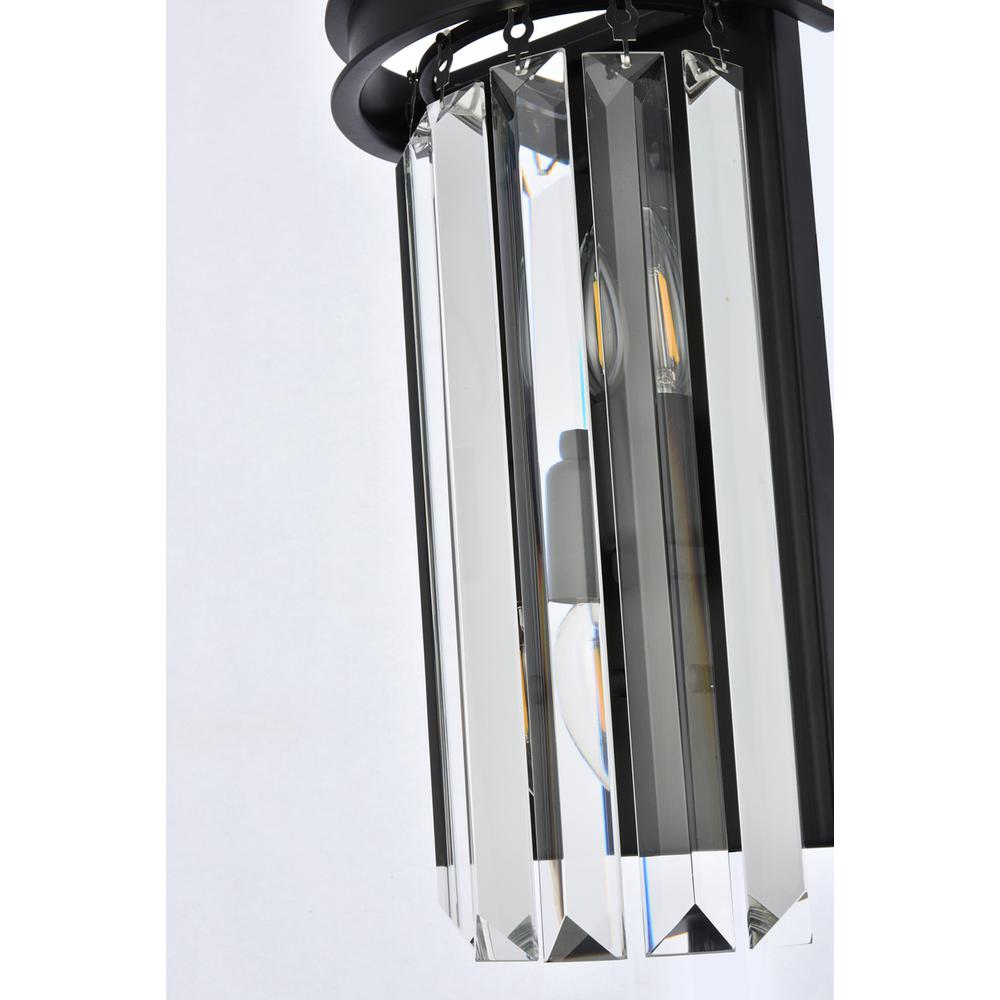 Sydney 2 light Matte Black Wall Sconce Clear Royal Cut Crystal. Picture 4