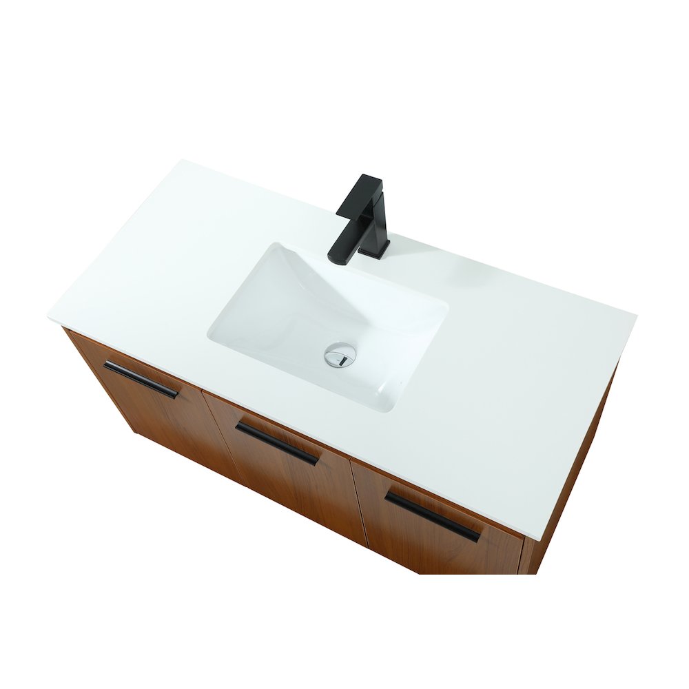 40 Inch Single Bathroom Vanity In Teak. Picture 11