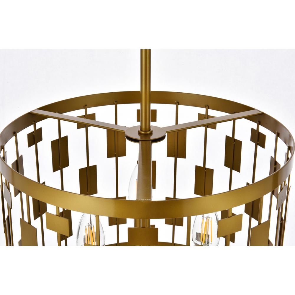 Levante 3 lights pendant in brass. Picture 4
