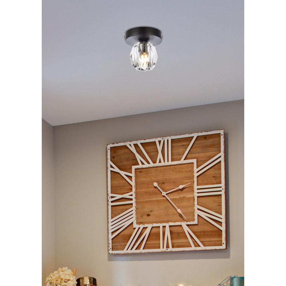 Eren 1 light black flush mount. Picture 7
