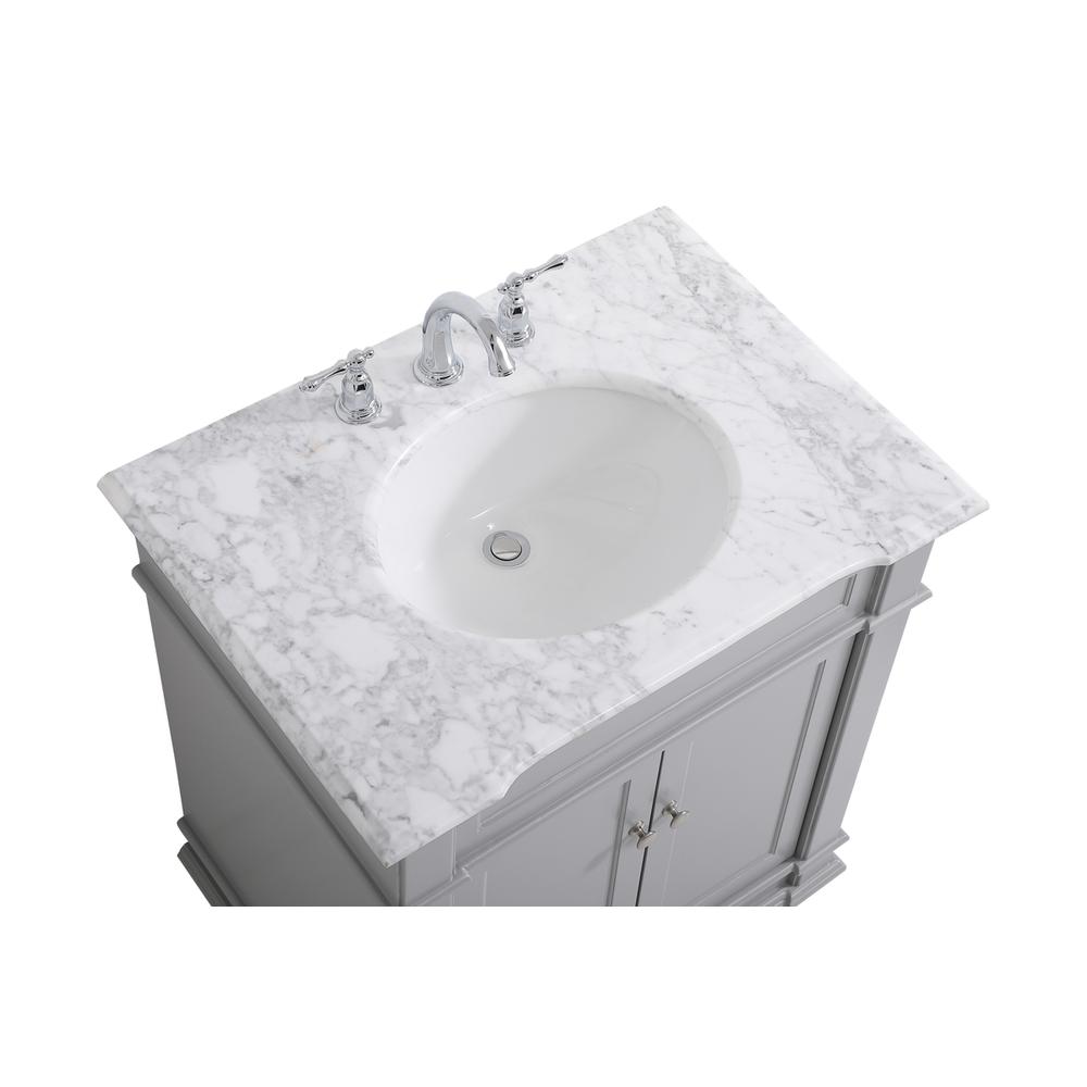 30 inch Single Bathroom Vanity set in Grey. Picture 10