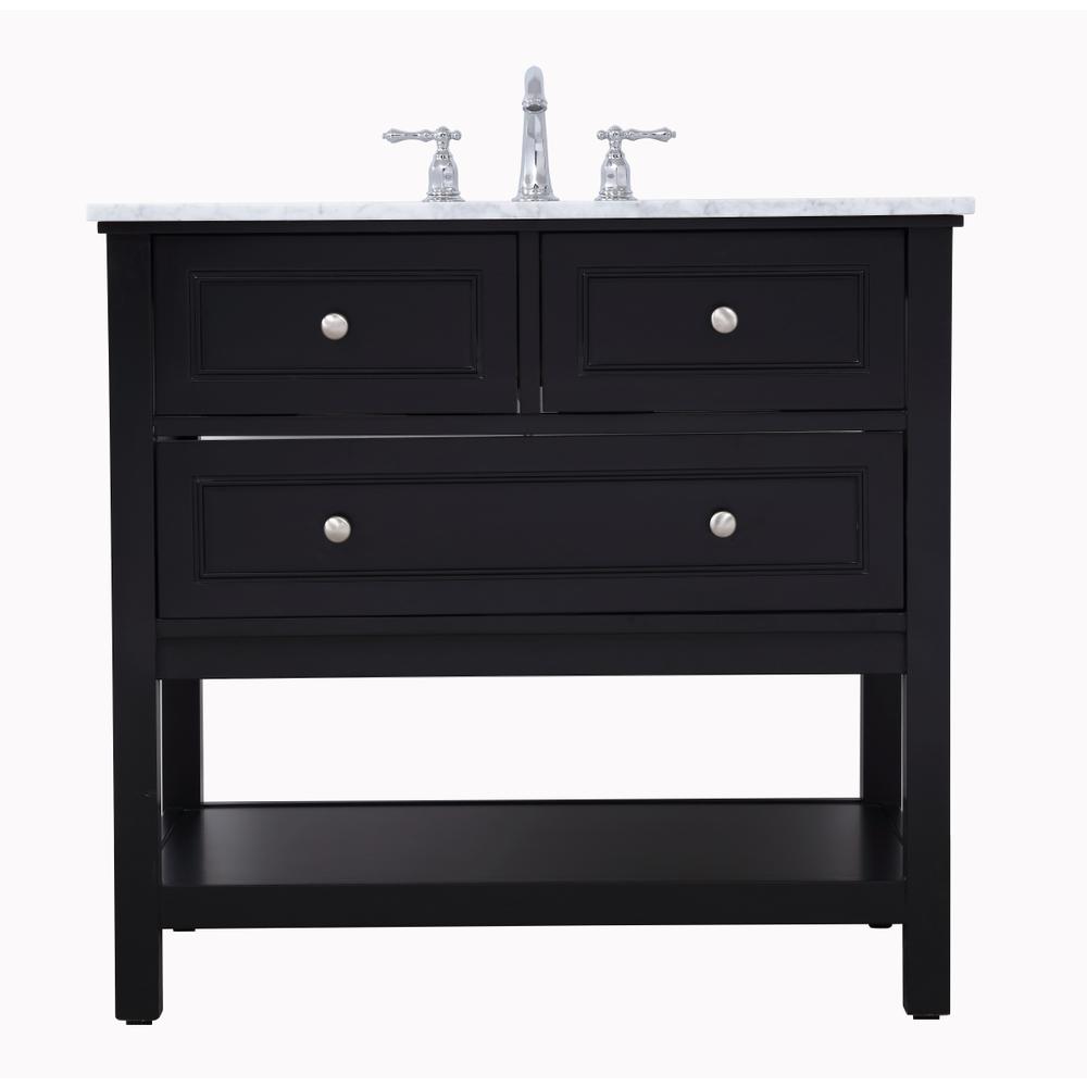 36 in. Single bathroom vanity set in Black. Picture 1