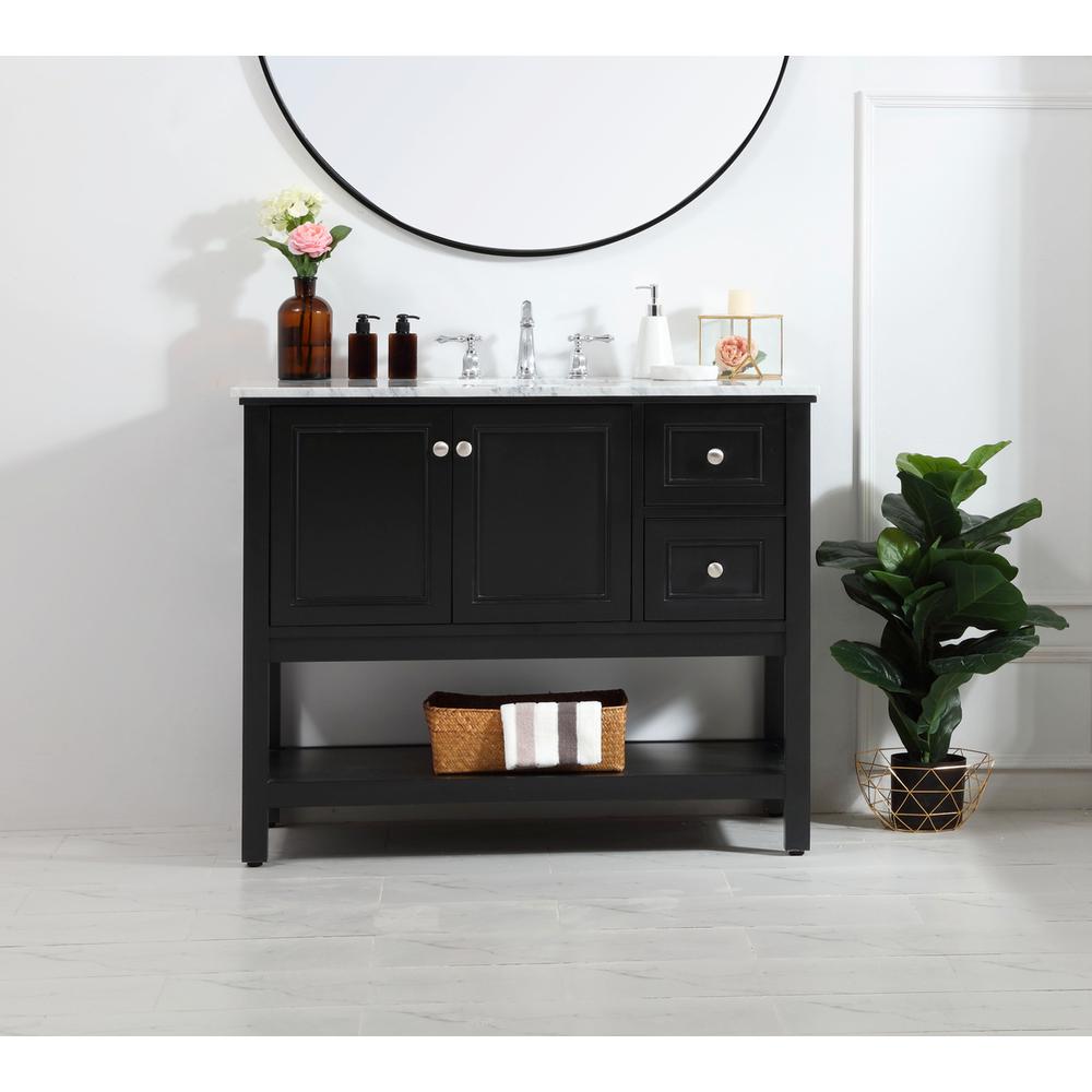 42 in. Single bathroom vanity set in Black. Picture 14