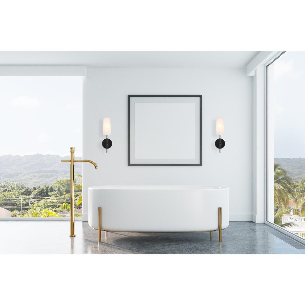 Mel 1 light Black and White shade wall sconce. Picture 13