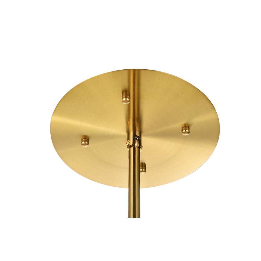 Vera 44 inch crystal starburst round pendant in gold. Picture 8