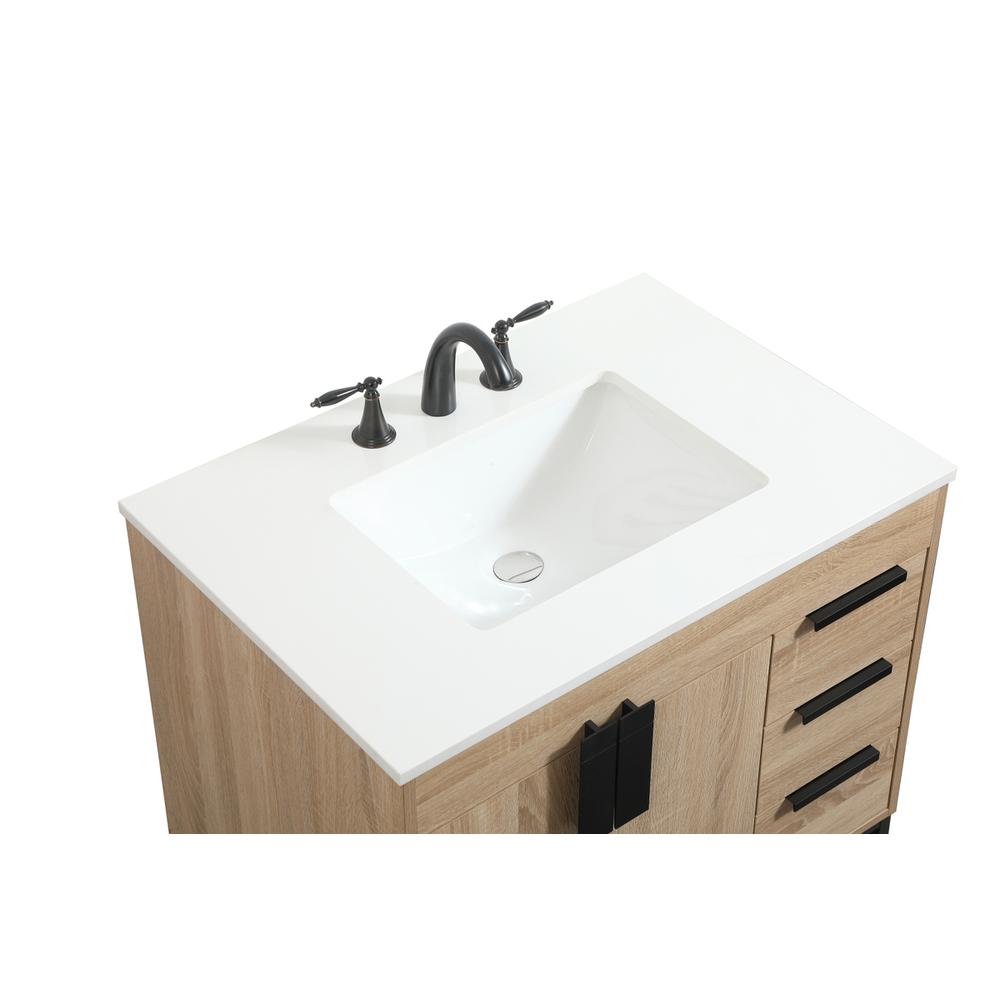 32 inch Single bathroom vanity in mango wood. Picture 10