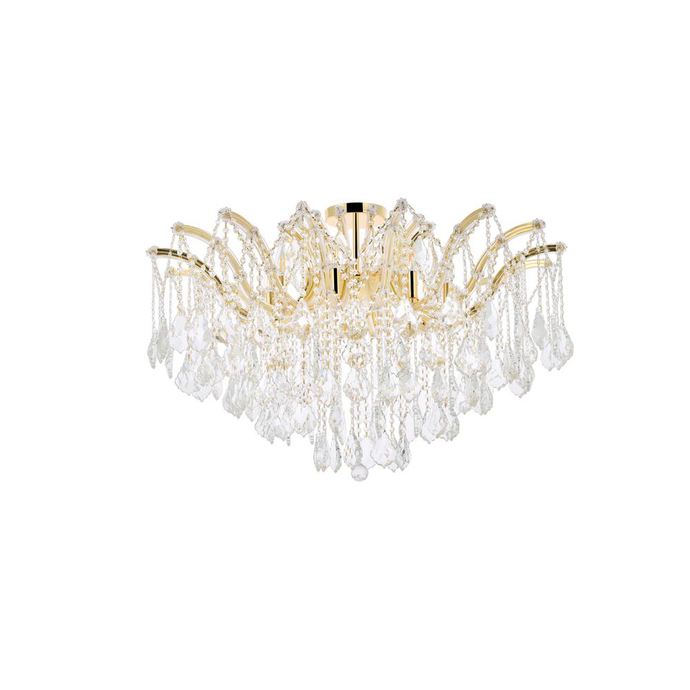 Maria Theresa 8 light Gold Flush Mount Clear Royal Cut Crystal. Picture 6
