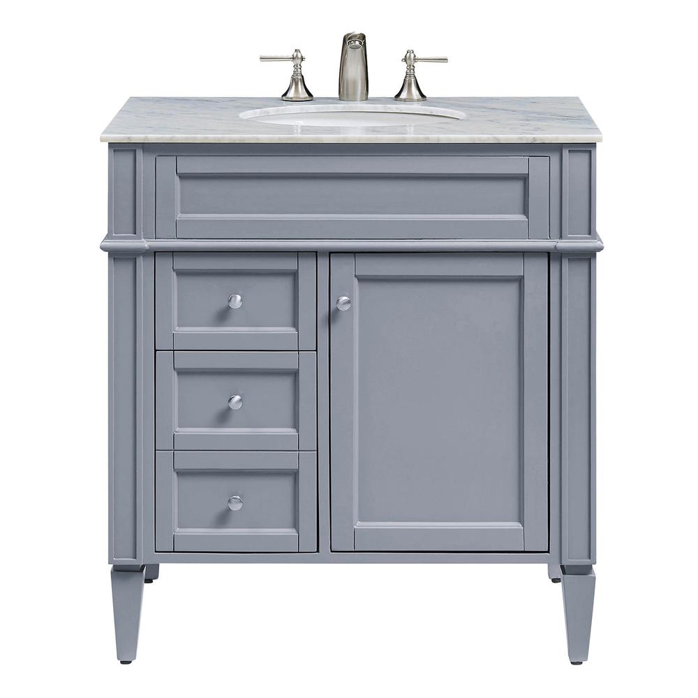 32 In. Single Bathroom Vanity Set In Grey. Picture 1