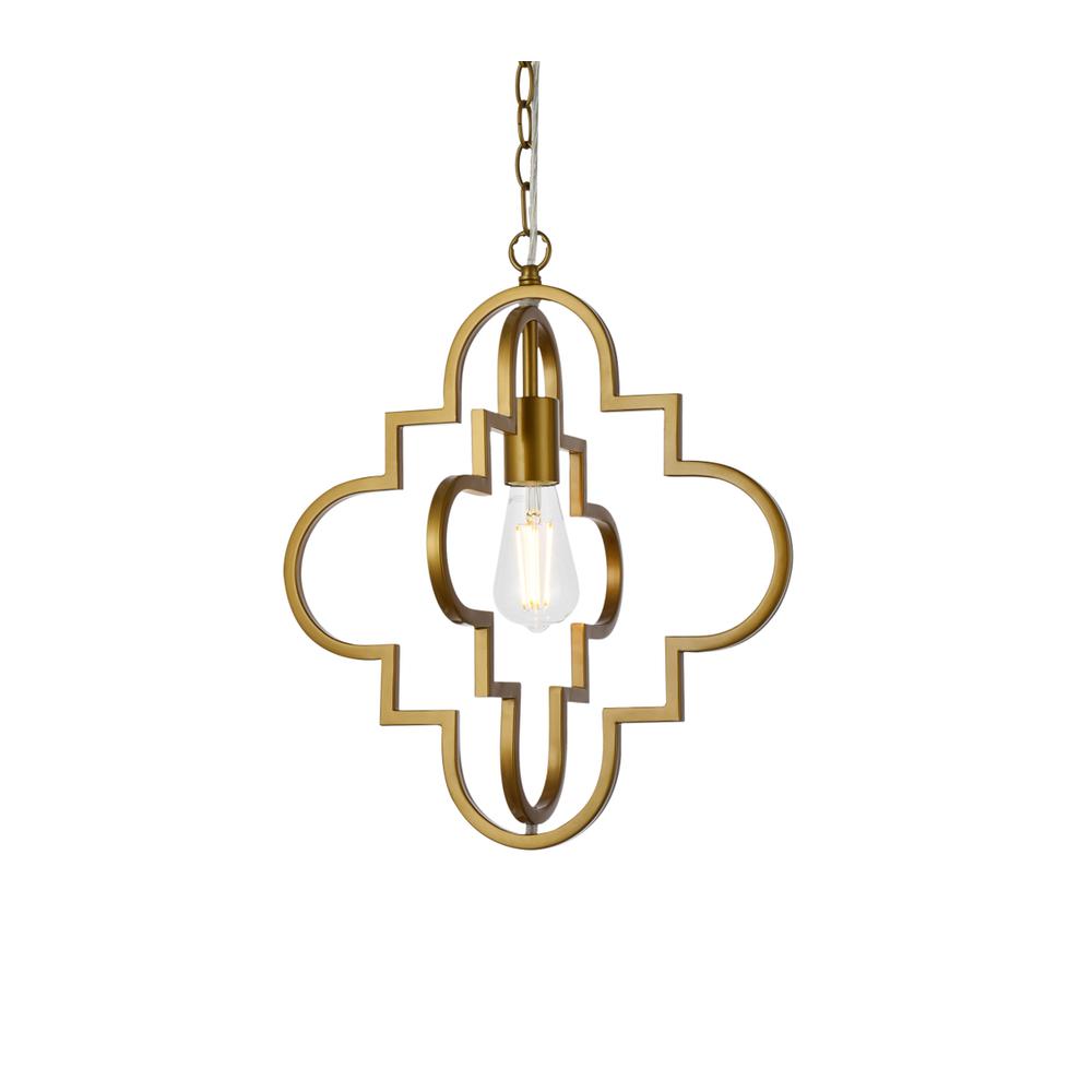 Sandara 1 light pendant in brass. Picture 2