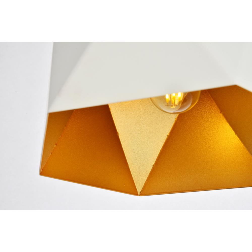 Arden Collection Pendant D10.2 H6.7 Lt:1 frosted white and Gold Finish. Picture 3