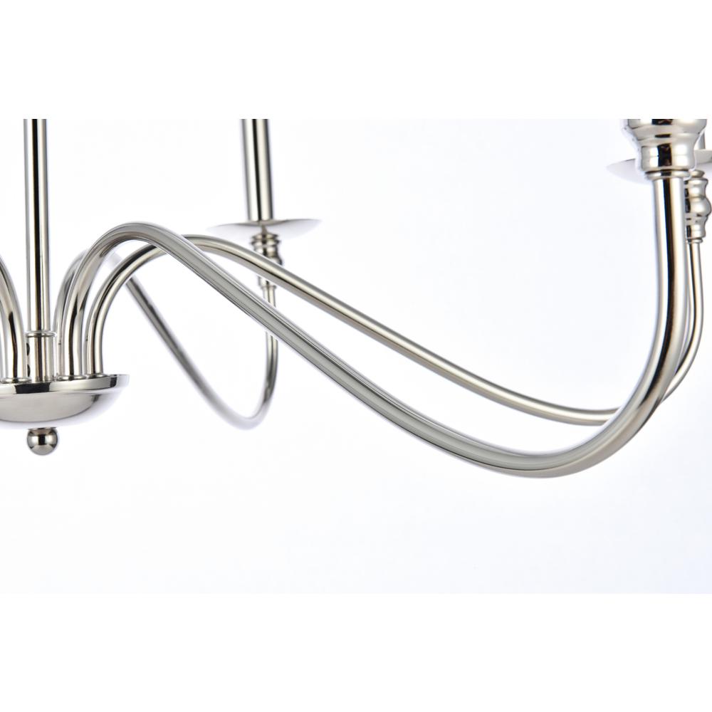 Rohan 30 inch chandelier in polished nickel. Picture 3