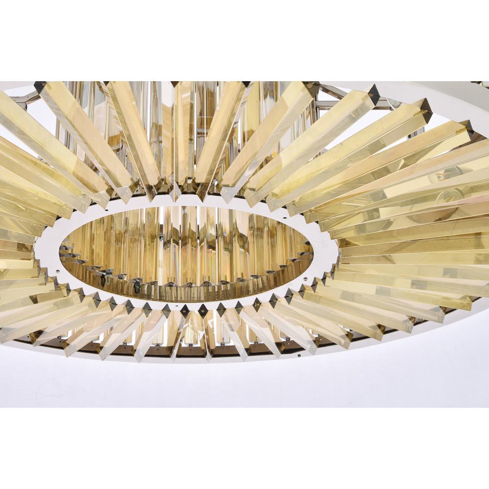 Chelsea 10 light polished nickel Chandelier Golden Teak. Picture 3