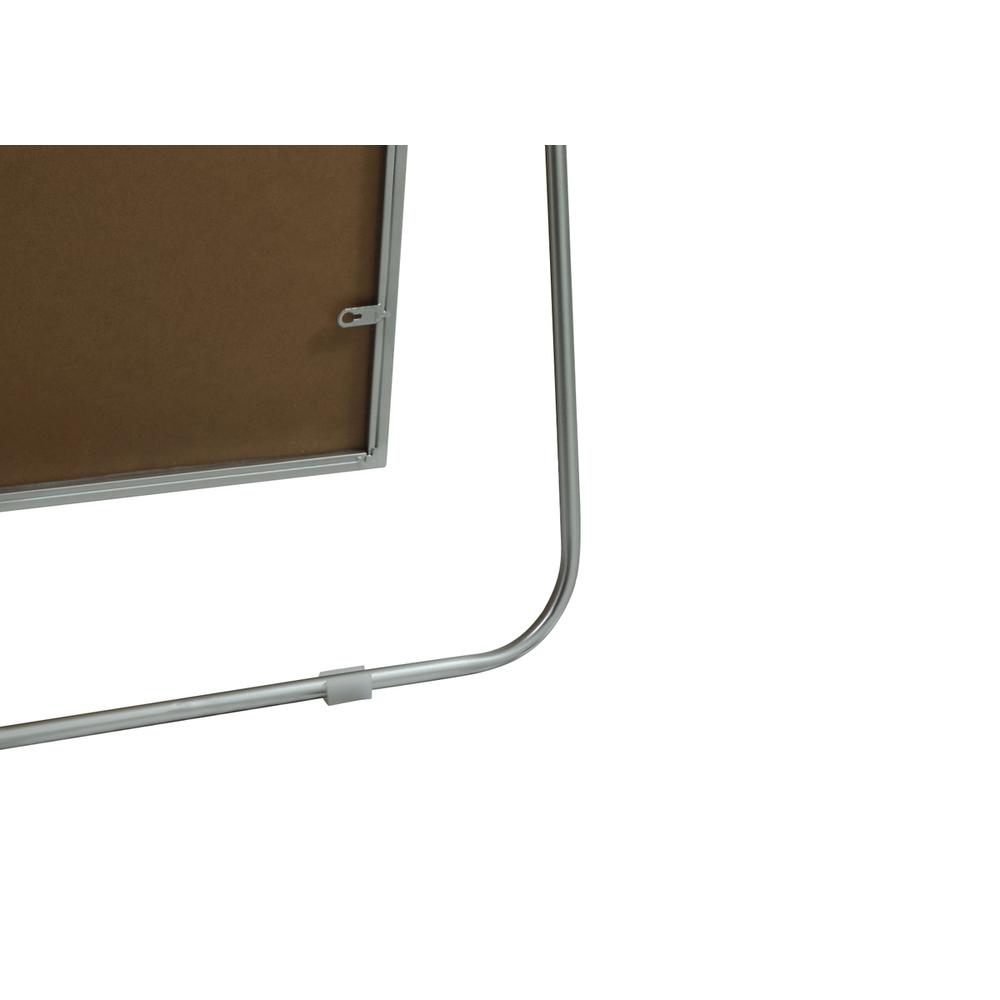 Metal Frame Rectangle Full Length Mirror 30x72 Inch in Silver. Picture 8