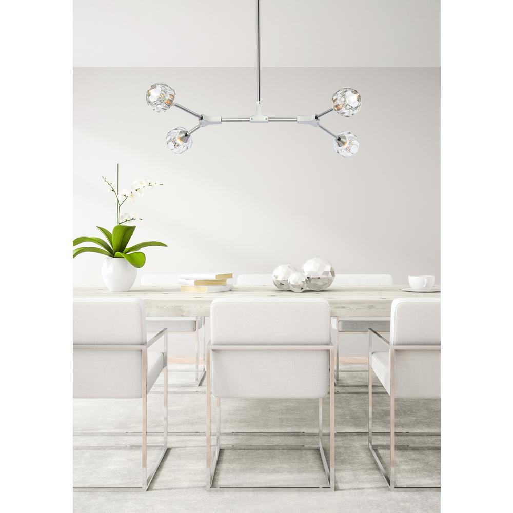 Zayne 4 Light Pendant in Chrome. Picture 7