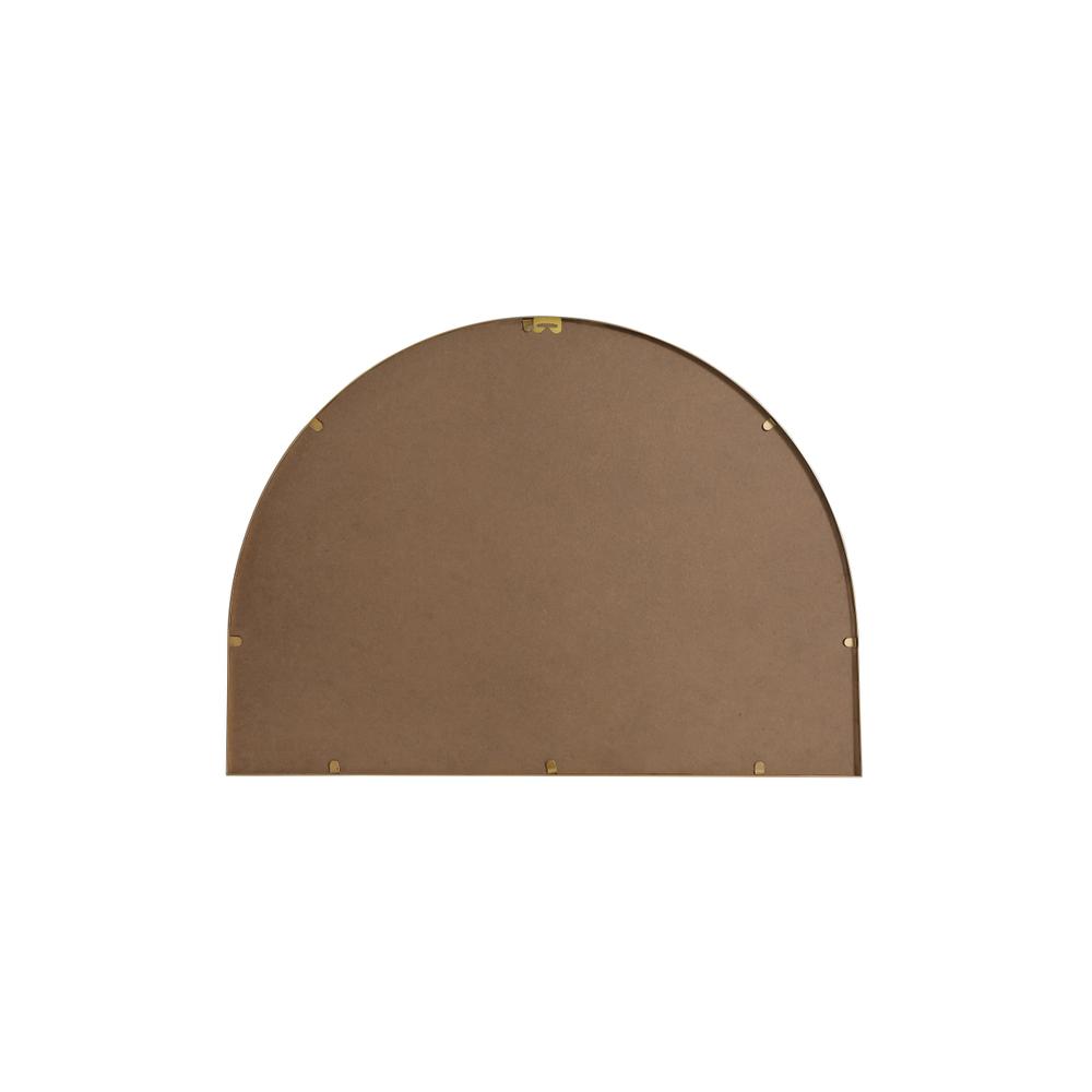 Metal Frame Arch Mirror 33x24 Inch in Brass. Picture 8