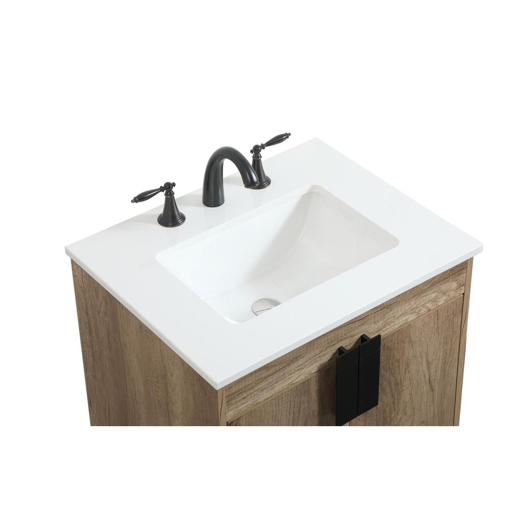 24 inch Single bathroom vanity in natural oak. Picture 10