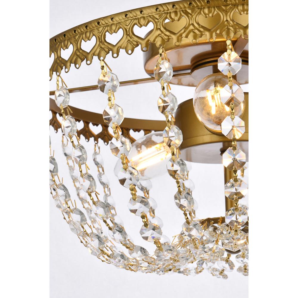 Kylie 12 inch flush mount in brass. Picture 4