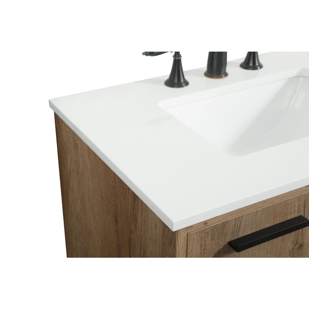 30 inch Single bathroom vanity in natural oak. Picture 11