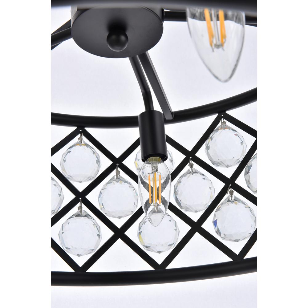 Madison 5 light Matte Black Chandelier Clear Royal Cut Crystal. Picture 2