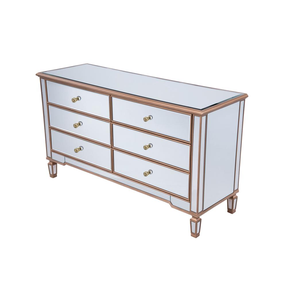 6 Drawers Cabinet 60 in. x 20 in. x 34 in. in Gold paint. Picture 5