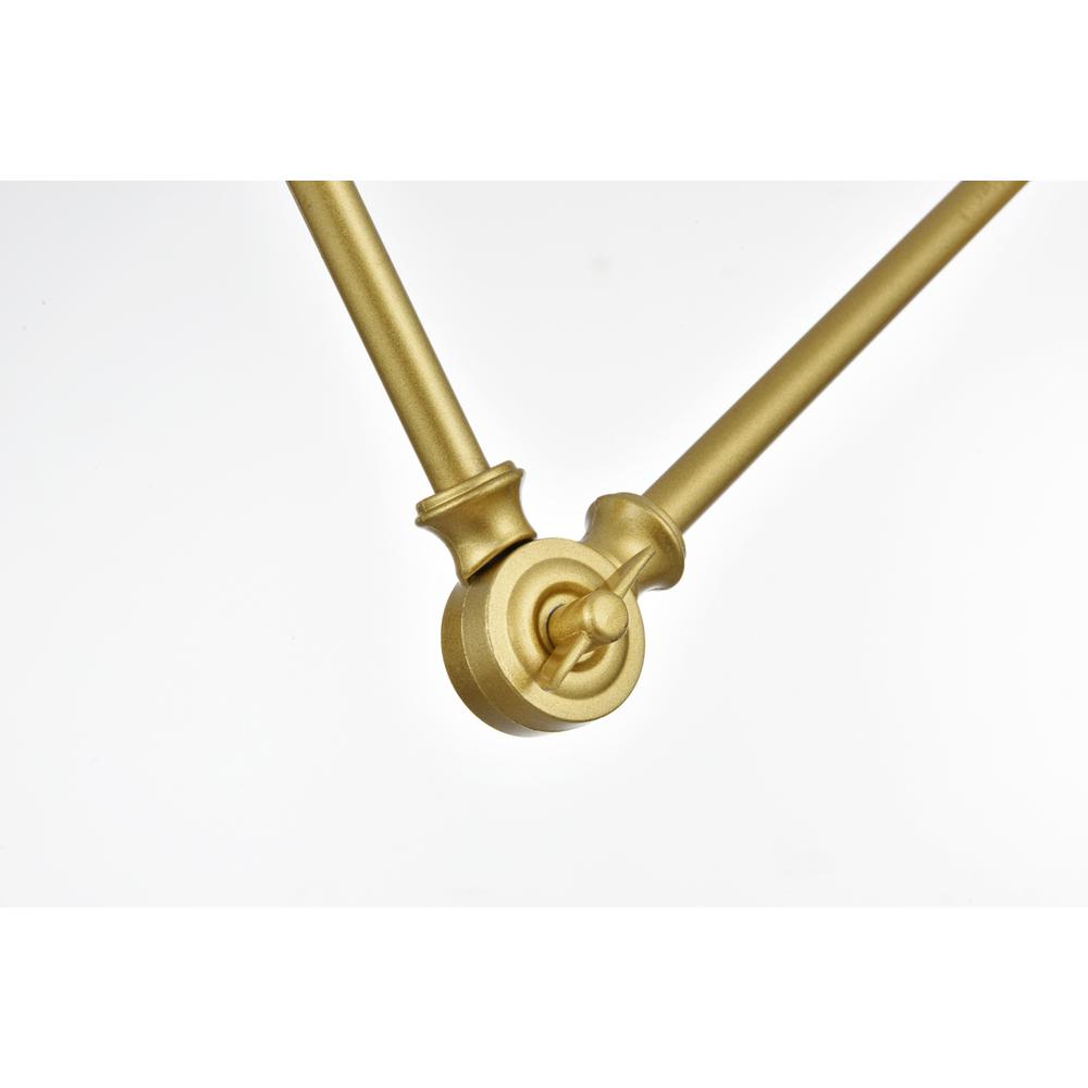 Van 1 light Brass swing arm plug in wall sconce. Picture 5