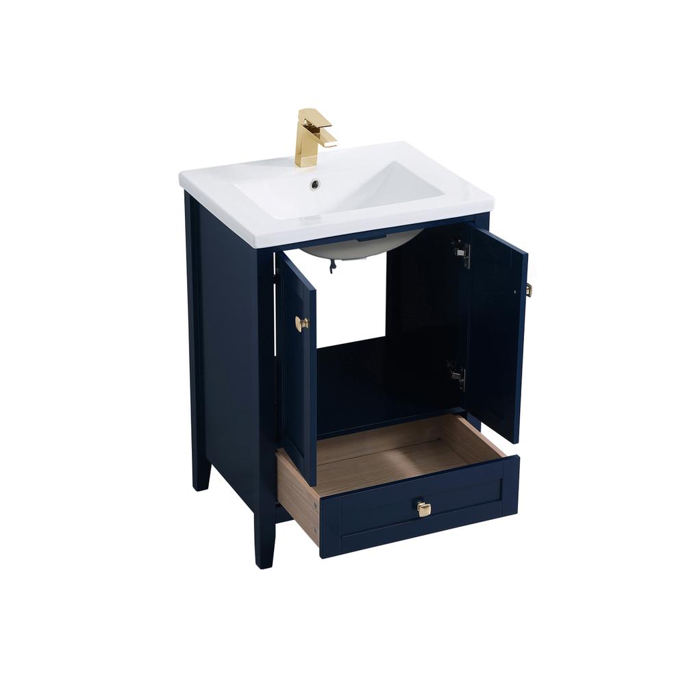 24 inch bathroom vanity in Blue. Picture 8